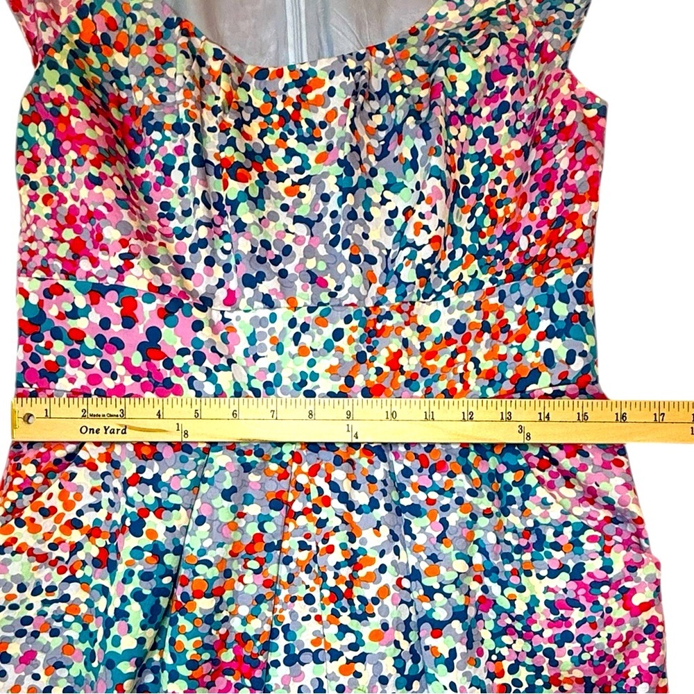 Max & Cleo Confetti Polka Dot Fit and Flare Pockets Cap Sleeve Pleated Size 12 - Picture 6 of 7